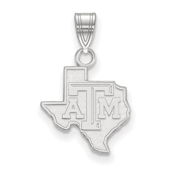Sterling Silver Texas A&M U. Small Logo Pendant - Picture 1 of 3